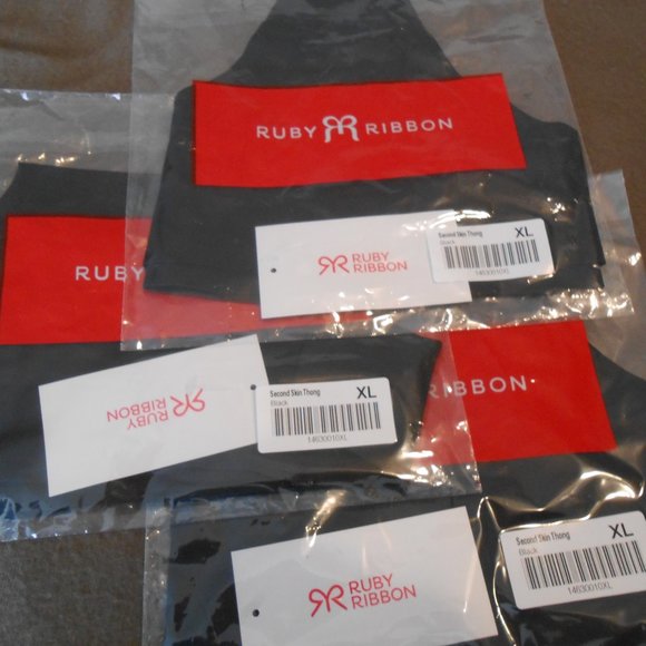 Ruby Ribbon Other - Ruby Ribbon Second Skin Thong XL Black Bundle of 3
